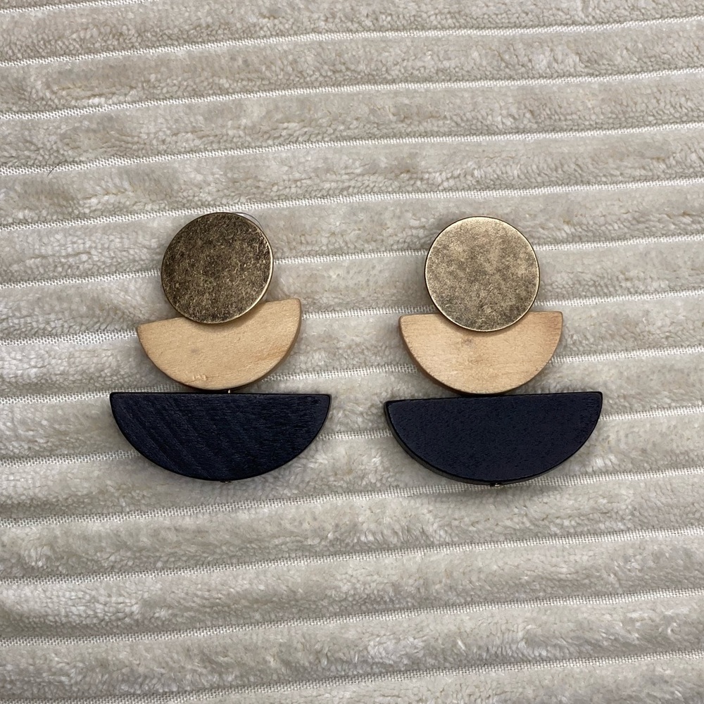 Wooden Modern Earrings